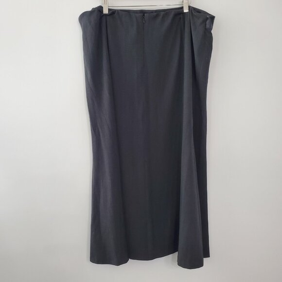 Koos of Course Mixed Media Leather Trim A Line Skirt Size 22W Boho Art To Wear - Picture 3 of 9